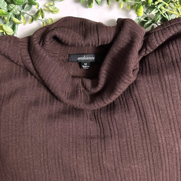 Ambiance Women's Brown Long Sleeve Dress - Form Fitting - Picture 4 of 5